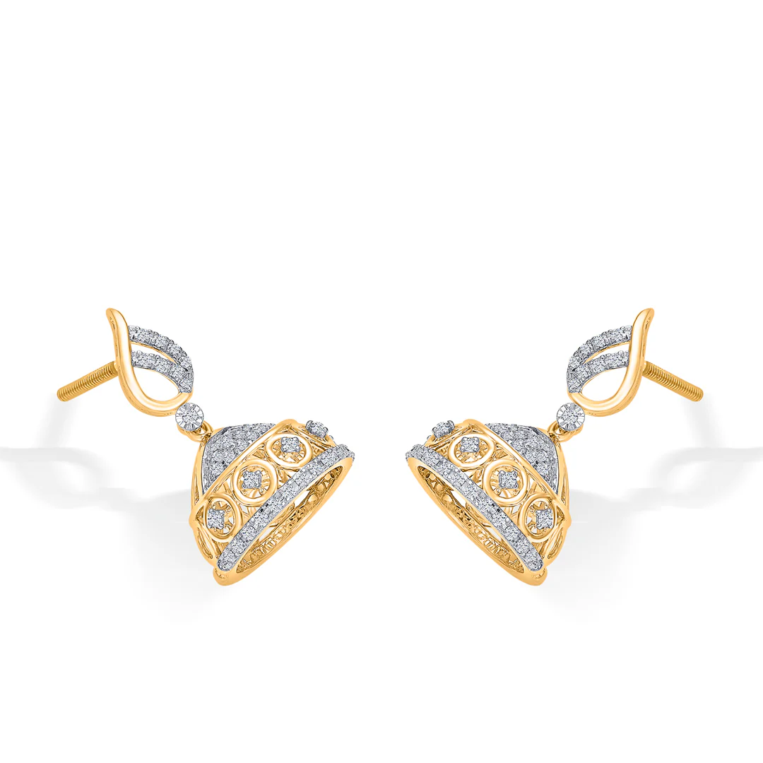 Majestic Bell Gold Jhumka Earring For Women - Image 4
