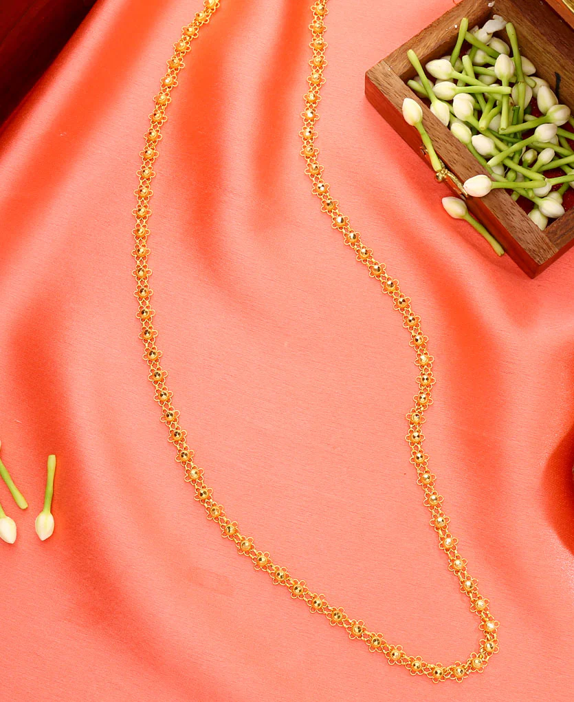 Manikya Bor Mala Yellow Gold Necklace For Women - Image 3