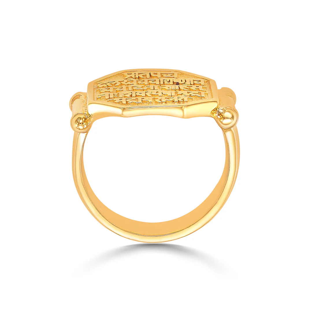 Maratha Mark Gold Men's Ring - Image 3