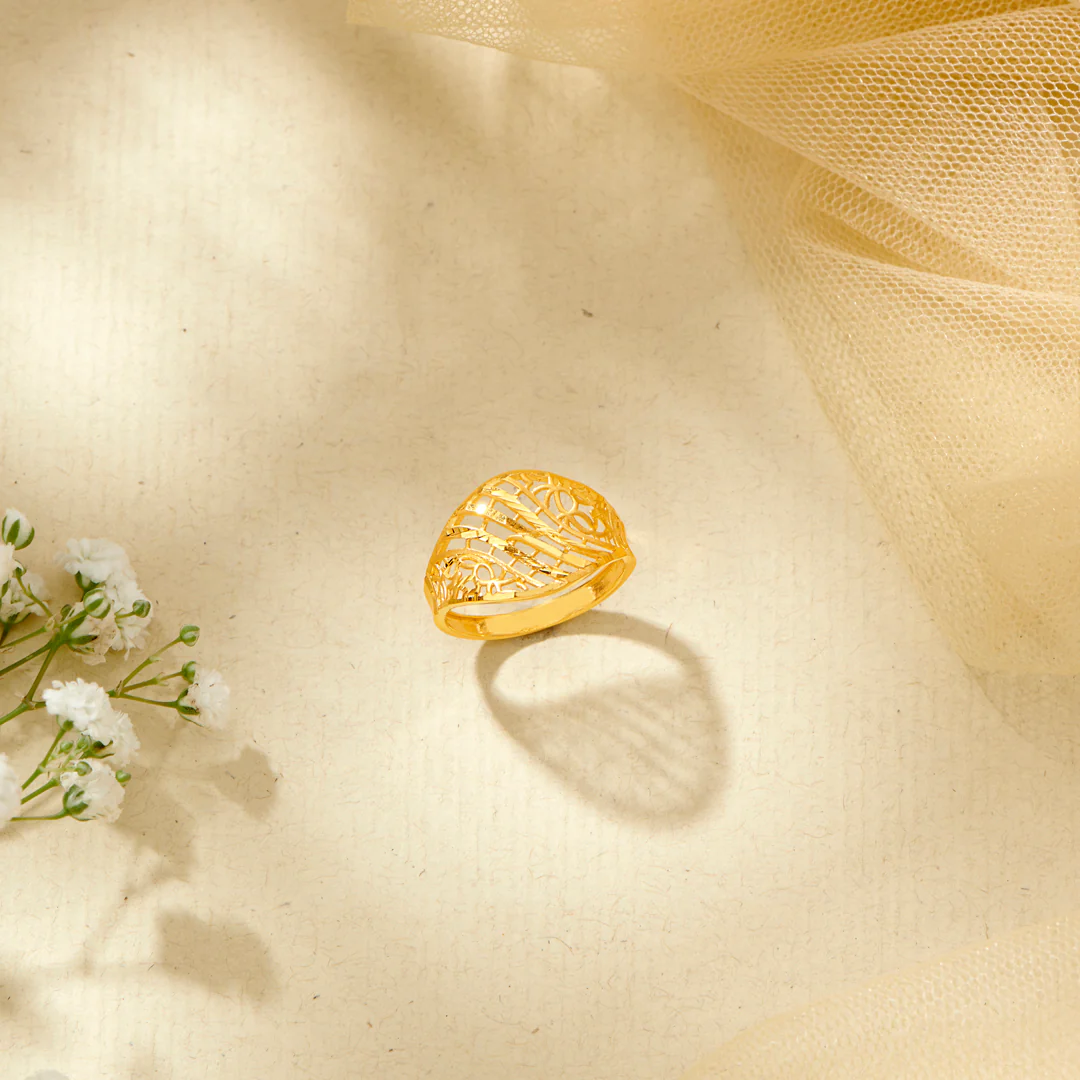 Mesh Marvel Gold Fashion Ring For Women