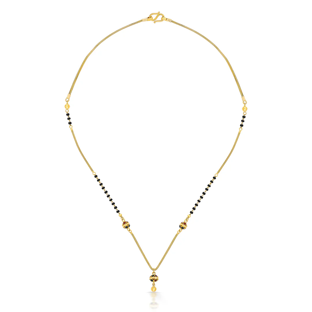 Midnight Beads Gold Modern Mangalsutra - Image 2