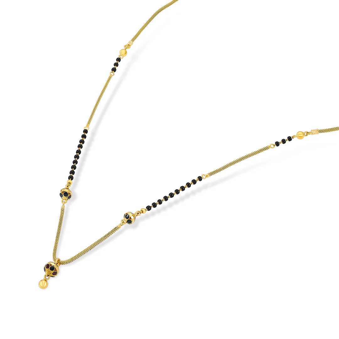 Midnight Beads Gold Modern Mangalsutra - Image 3