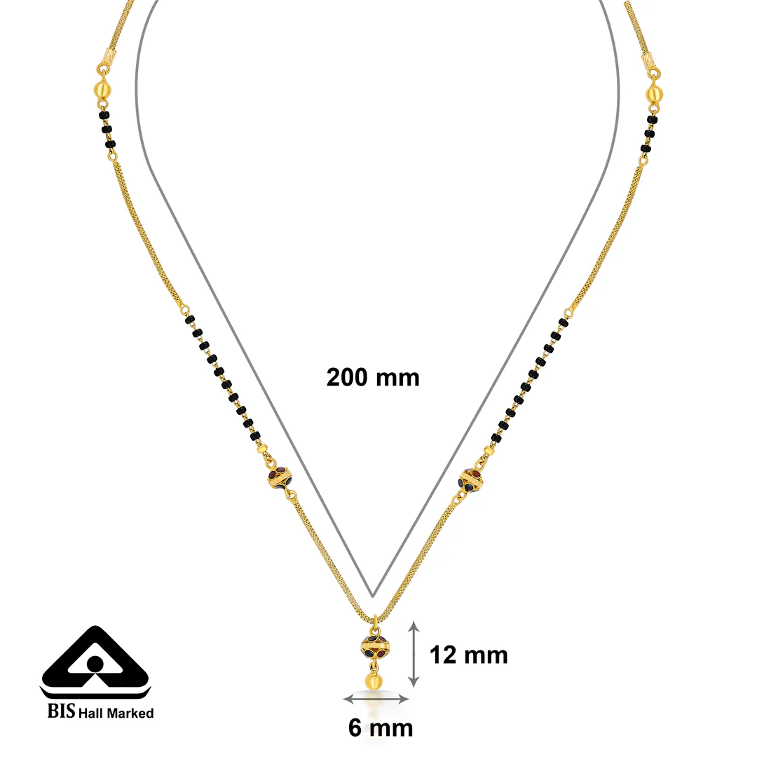 Midnight Beads Gold Modern Mangalsutra - Image 5