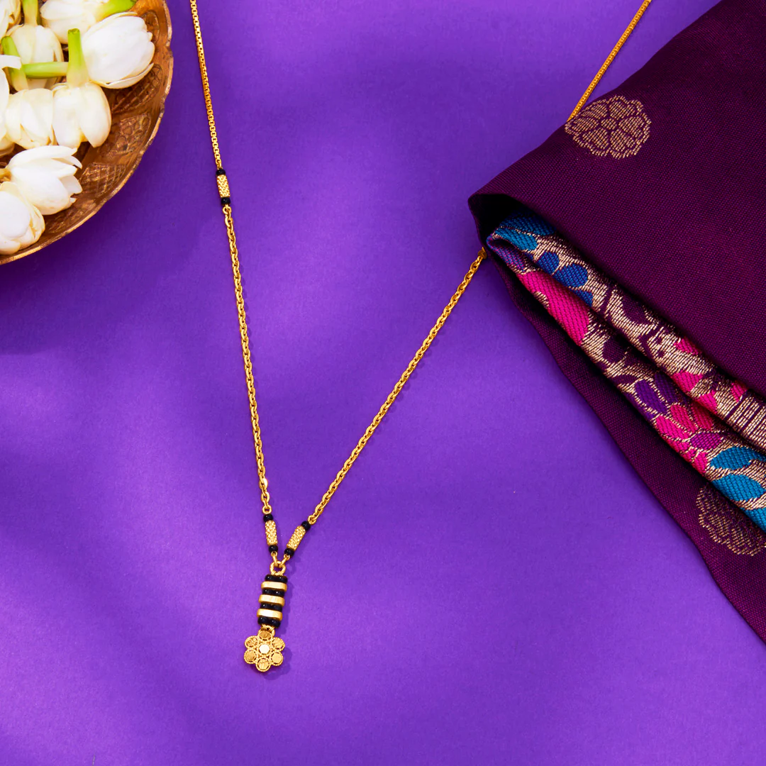 Minimalist Grace Yellow Gold Modern Mangalsutra For Women