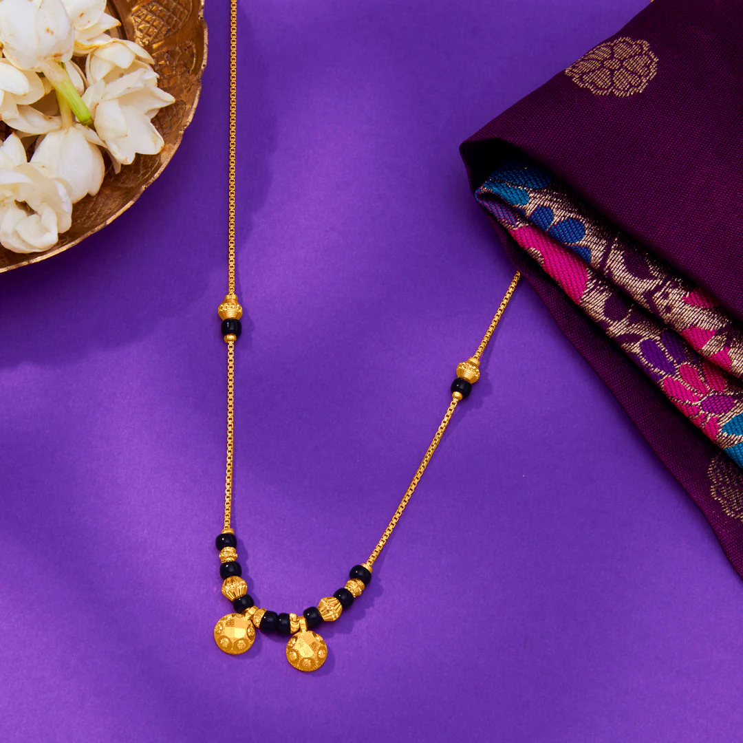 Mithila Wati Mani Yellow Gold Wati Mani Mangalsutra For Women