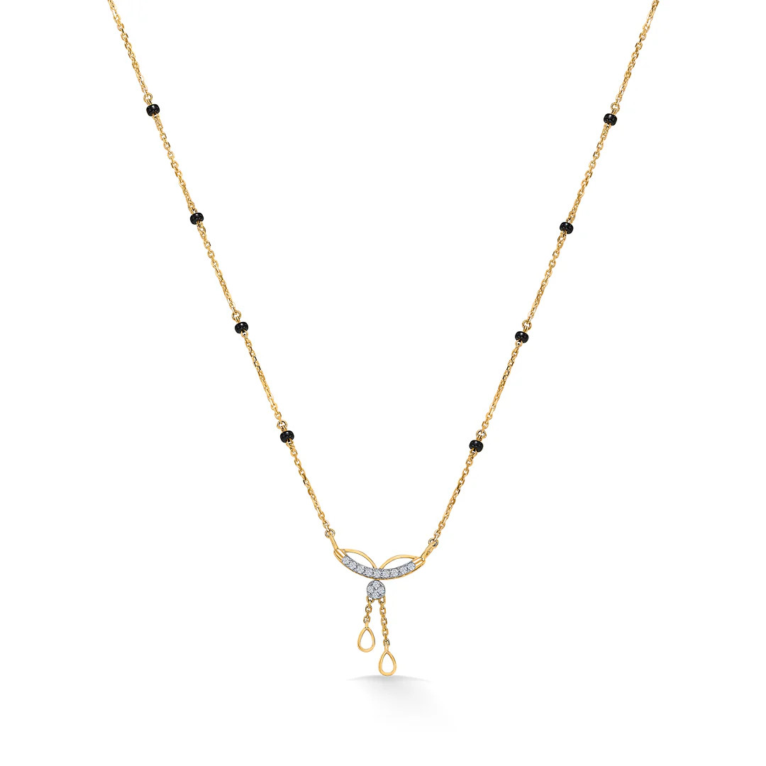 Modern Gold & Diamond Modern Mangalsutra For Women - Image 3