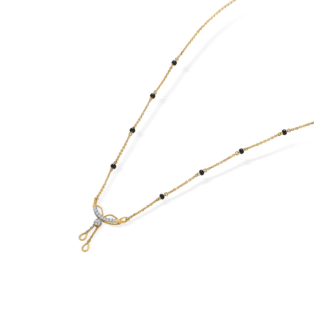 Modern Gold & Diamond Modern Mangalsutra For Women - Image 4