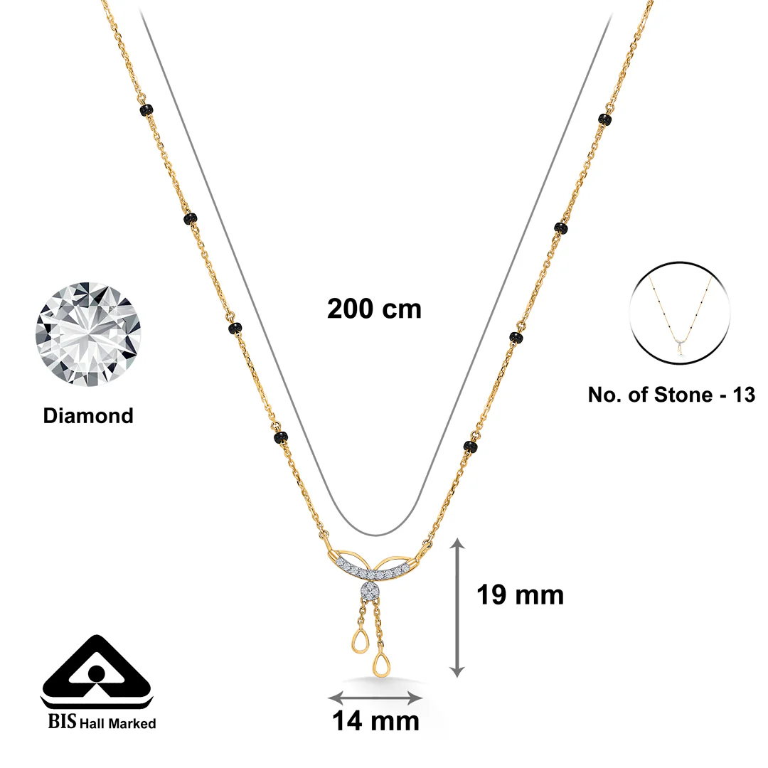 Modern Gold & Diamond Modern Mangalsutra For Women - Image 5