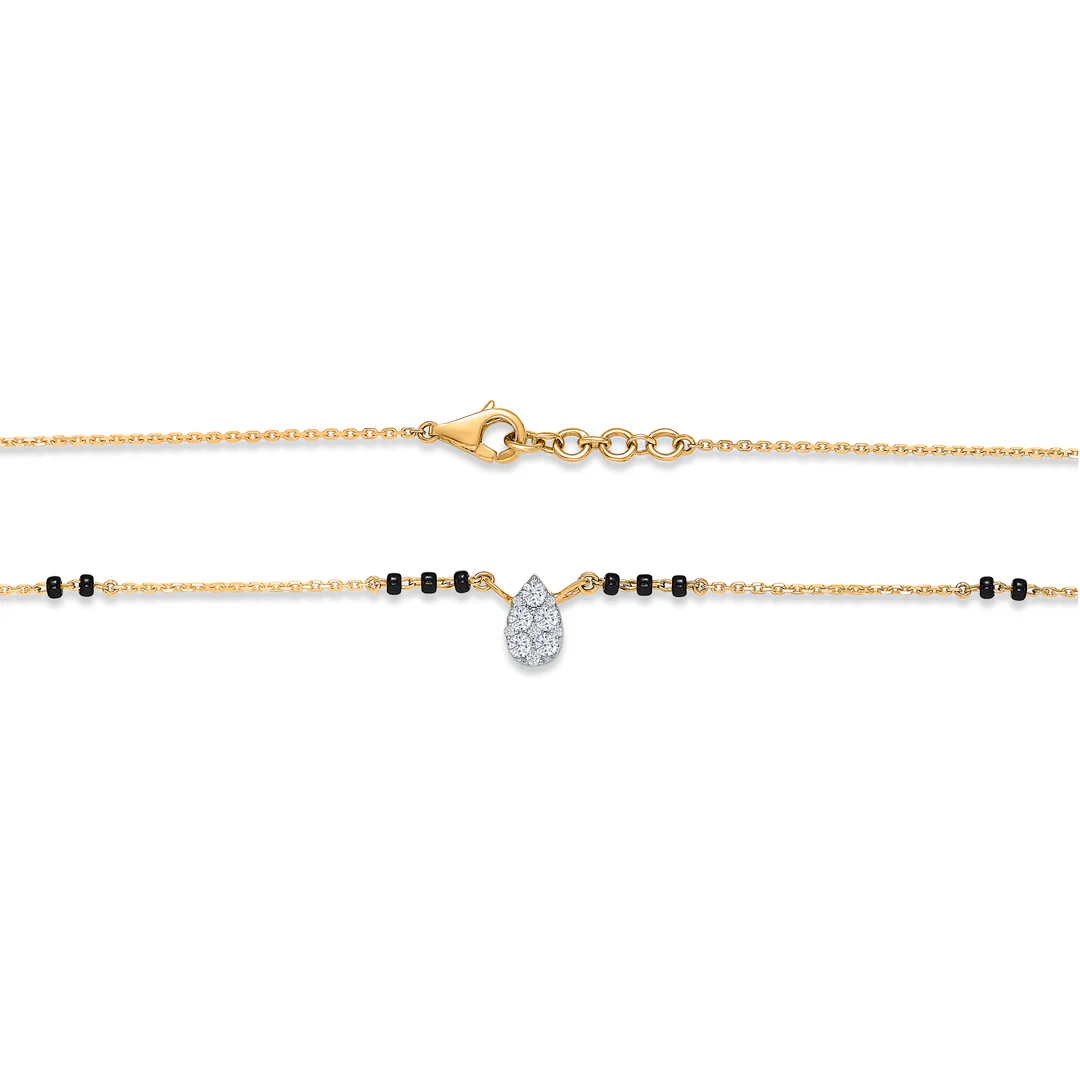 Modern Muse Gold & Diamond Modern Mangalsutra For Women - Image 3