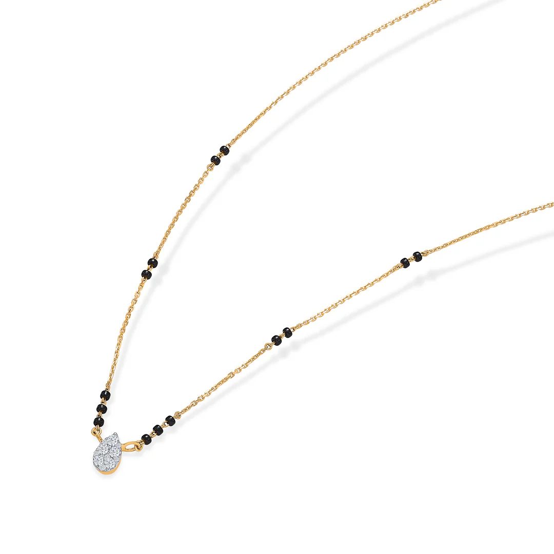 Modern Muse Gold & Diamond Modern Mangalsutra For Women - Image 4