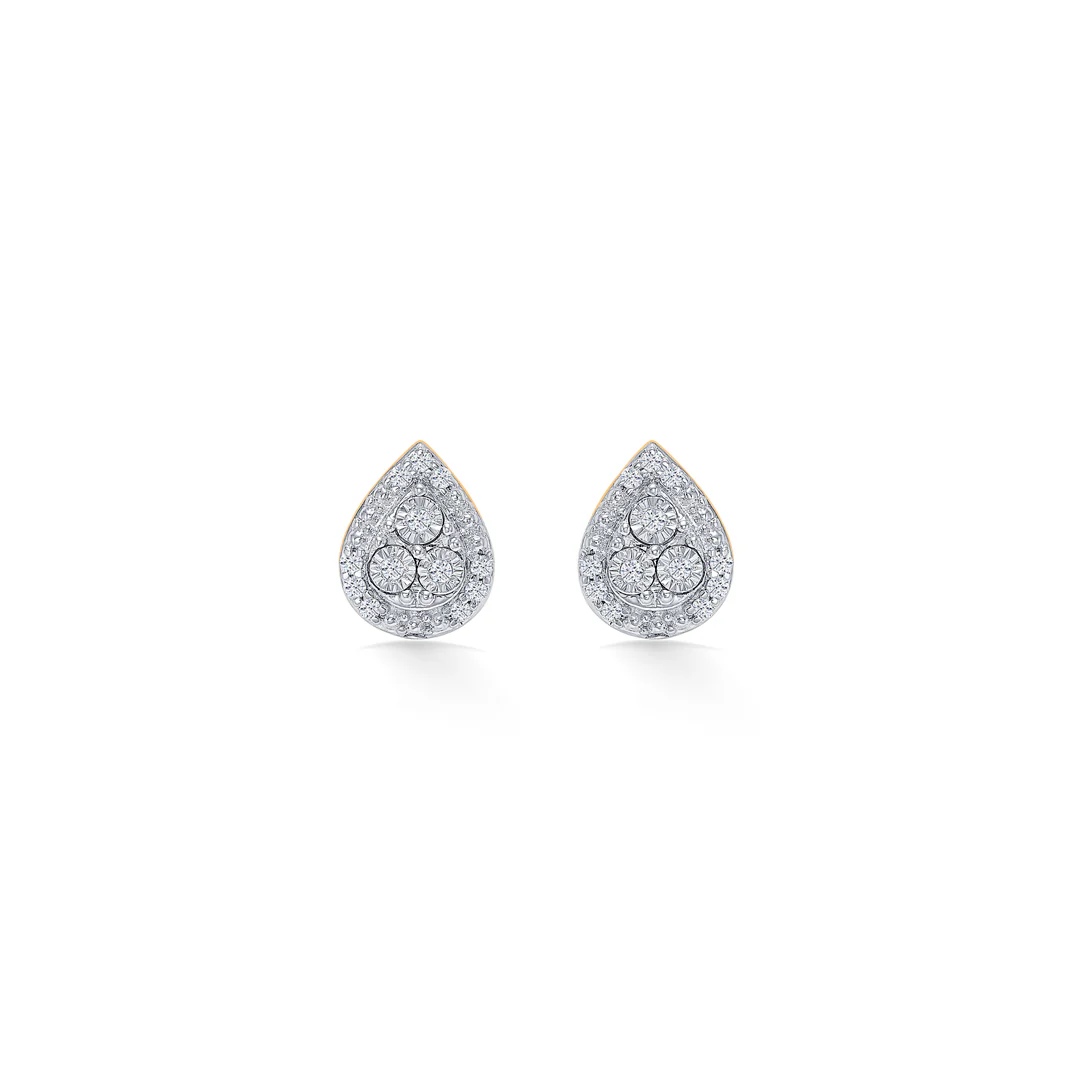 Moonlit Drop Gold & Diamond Pendant Set For Women - Image 5