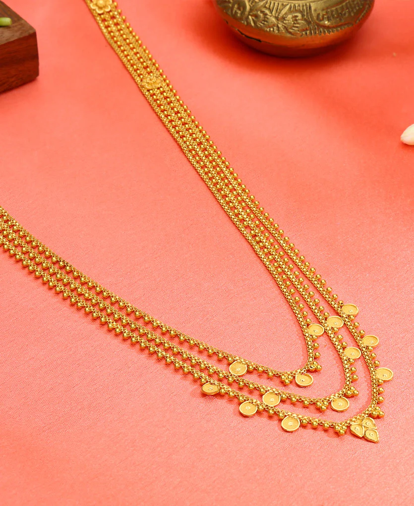 Motichur Haar Yellow Gold Necklace For Women - Image 2