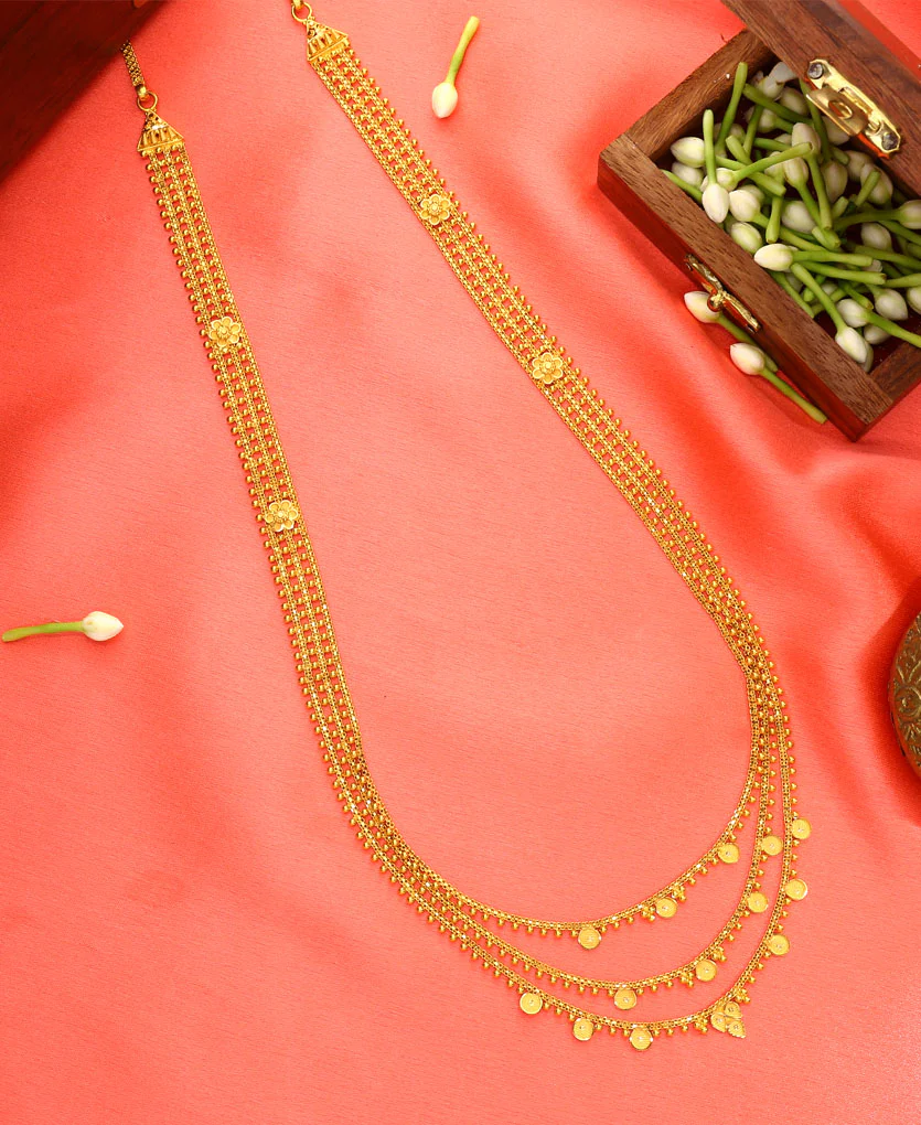 Motichur Haar Yellow Gold Necklace For Women - Image 3