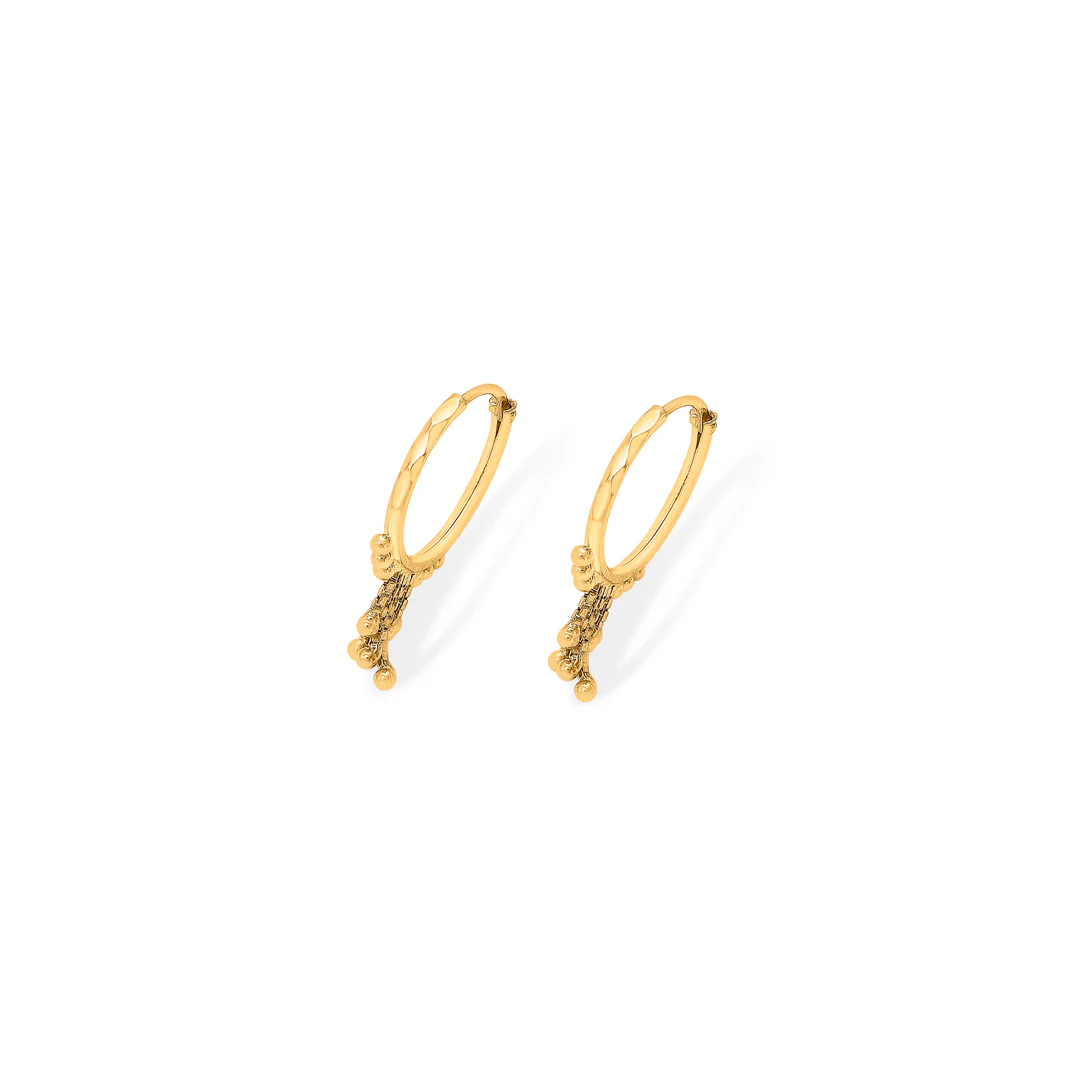 Mystic Charm Yellow Gold Hoops Earring For Women - Image 3