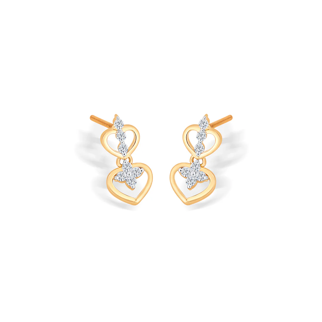 Mystic Yellow Gold & Diamond Drops & Dangler Earring - Image 3
