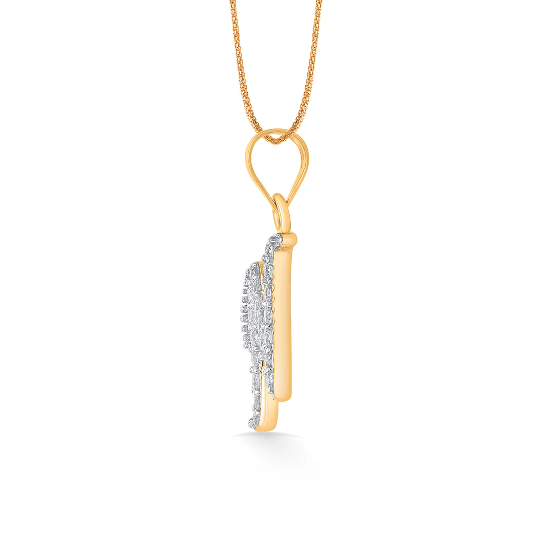 N Locket Luxe Gold Alphabet Unisex Pendant - Image 2