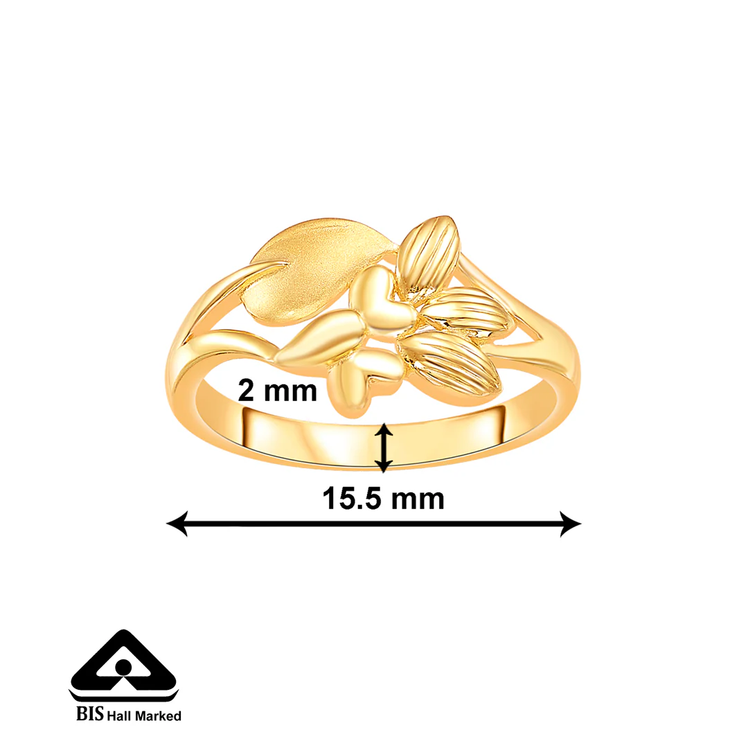Nature's Embrace Gold Casual Ring For Women - Image 2