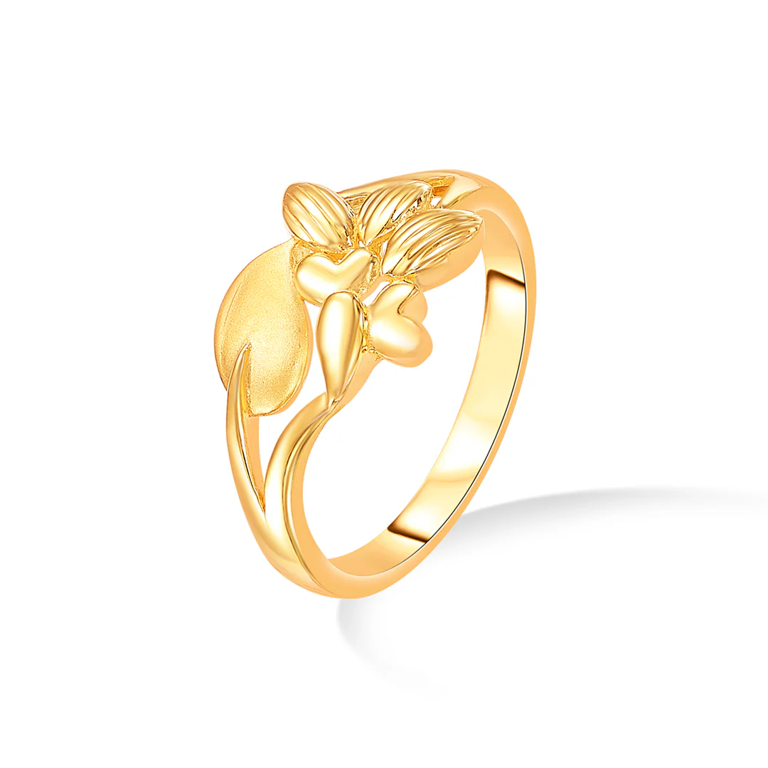 Nature's Embrace Gold Casual Ring For Women - Image 3