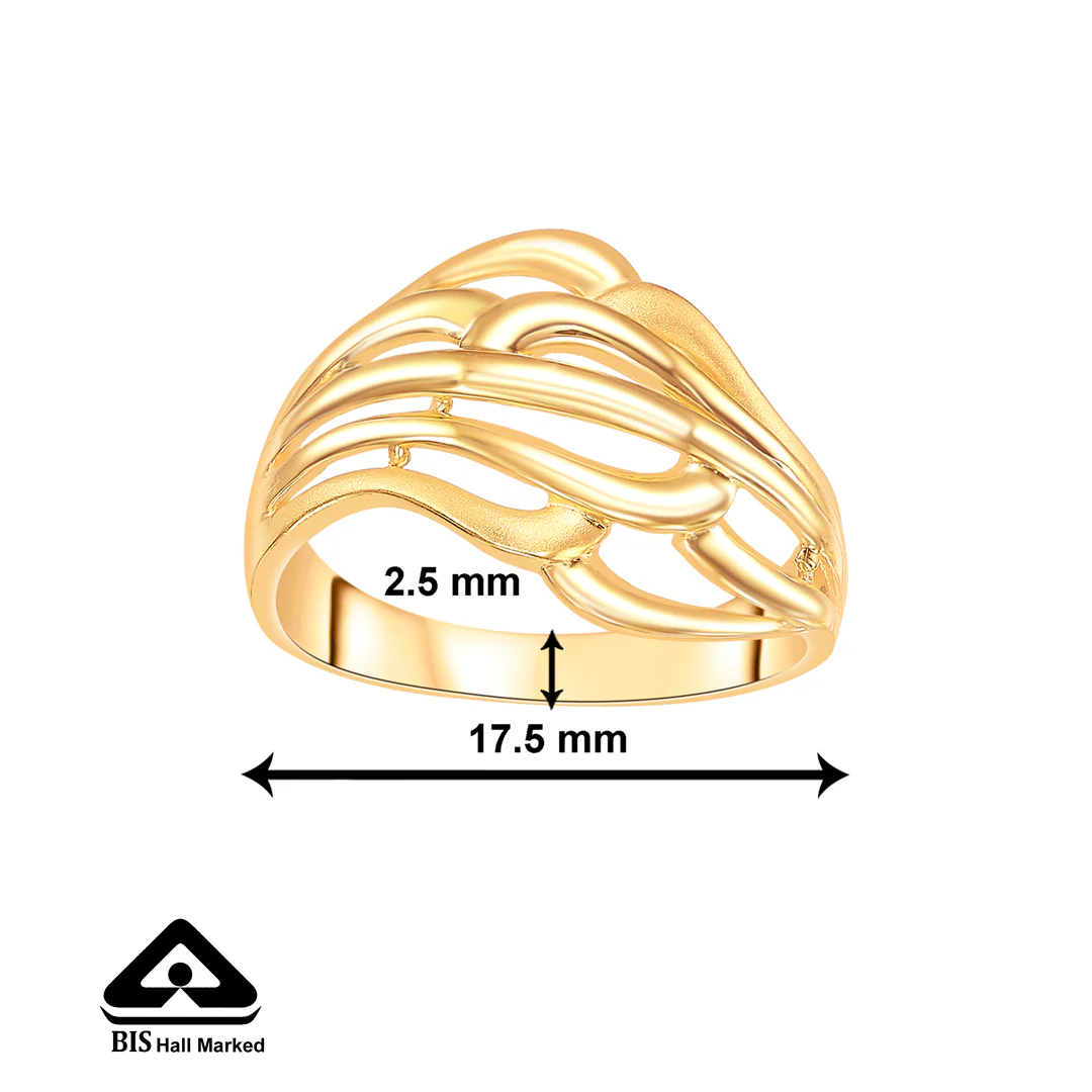 Net Elegance Gold Fashion Ring For Women - Image 2