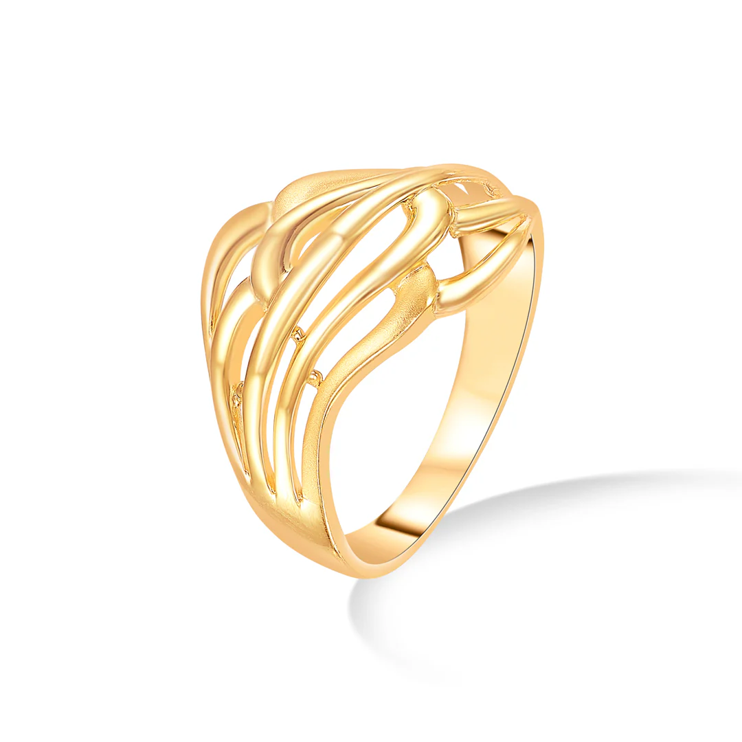 Net Elegance Gold Fashion Ring For Women - Image 3