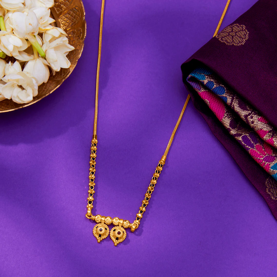 Nirvana Wati Mani Yellow Gold Wati Mani Mangalsutra For Women