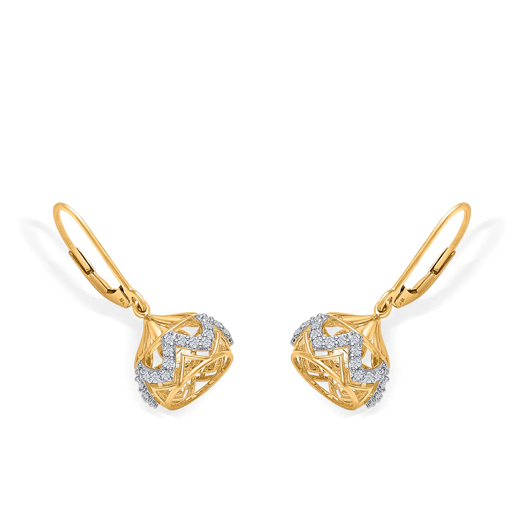 Nova Gold & Diamond Jhumka Earring For Women - Image 3
