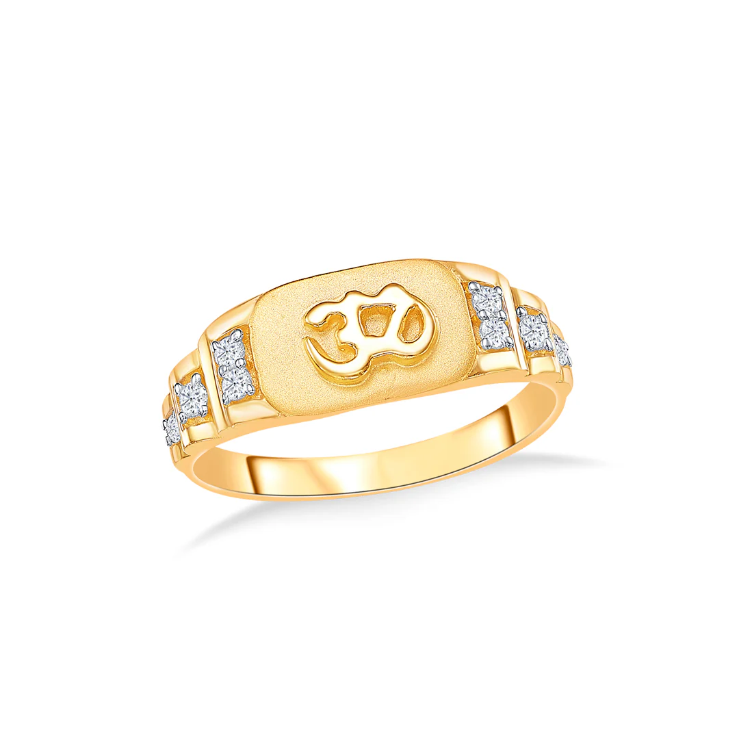 Om Essence Yellow Gold Men's Ring