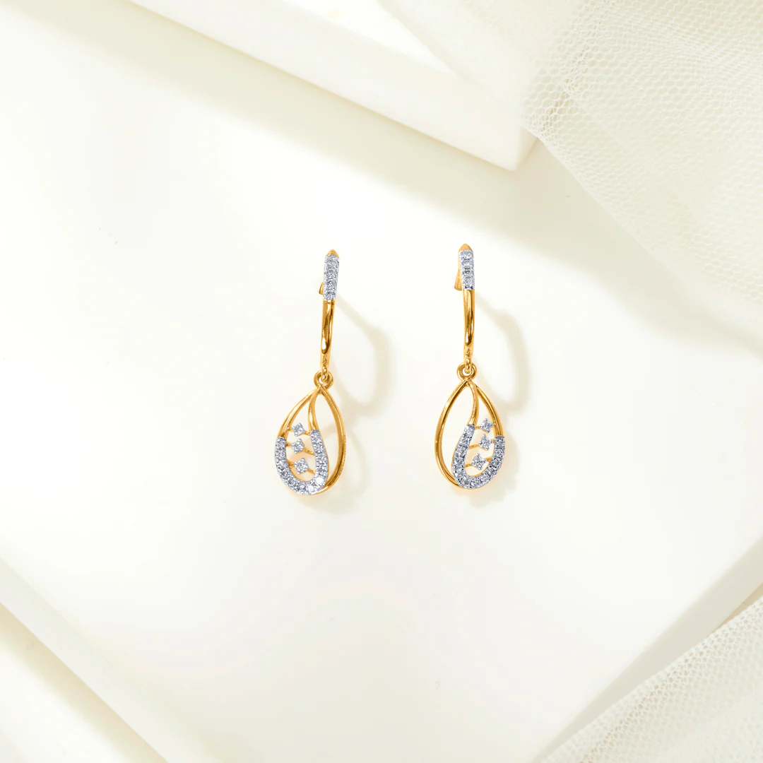 Opal Serenity Gold Dangler Earring For Women