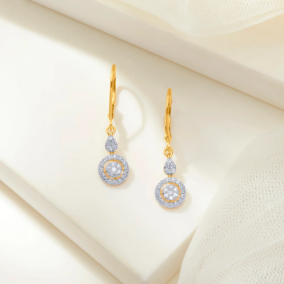 Orabit Gold & Diamond Hoops & Huggies Earring For Women