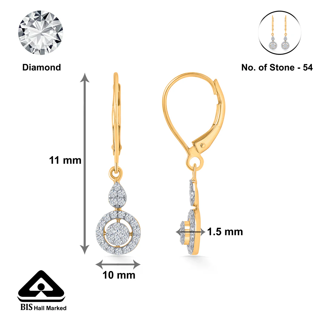 Orabit Gold & Diamond Hoops & Huggies Earring For Women - Image 5