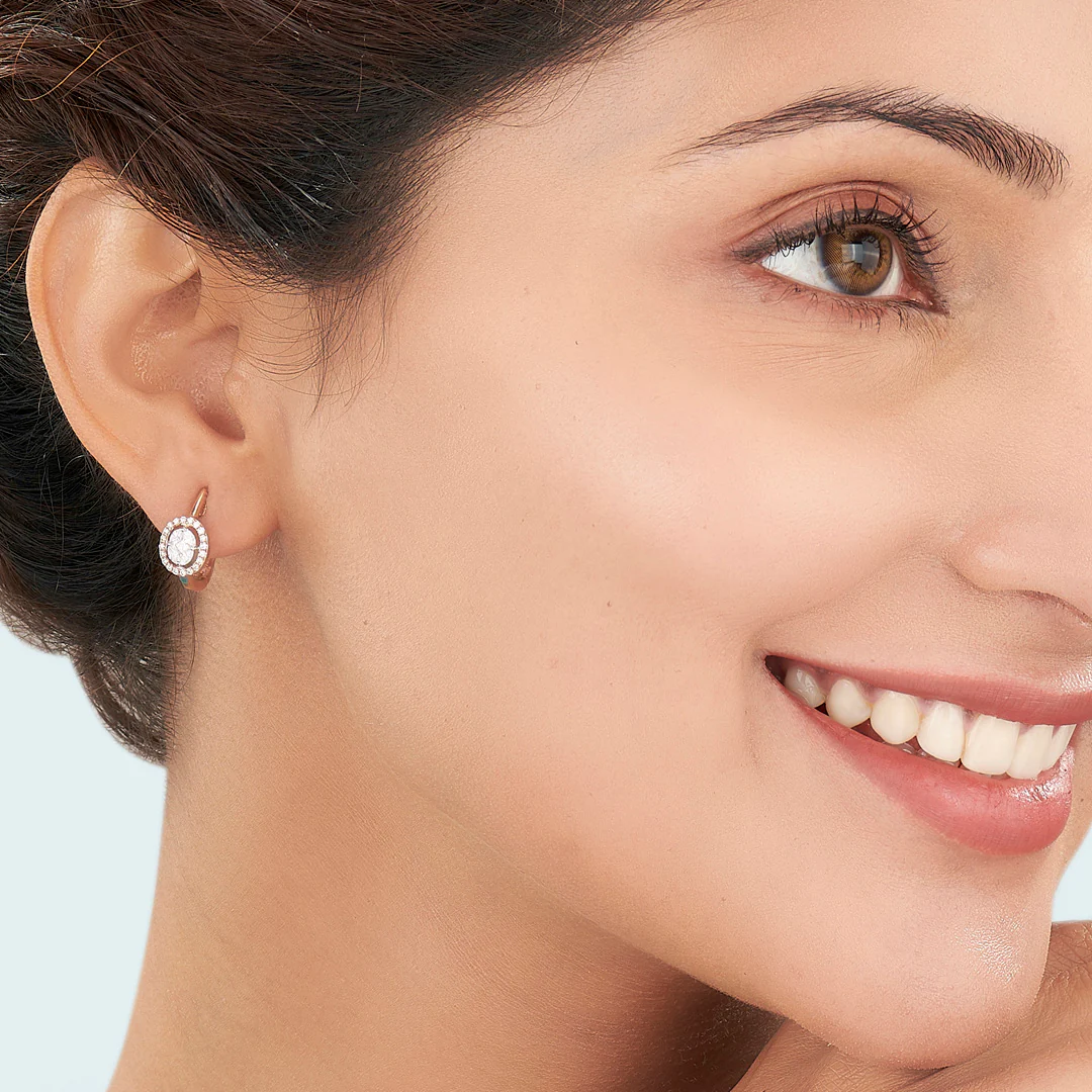 Orbelle Charm Rose Gold Hoops & Huggies Earring for Women - Image 2