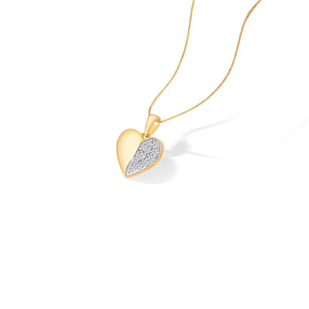 Ormella Heart Hug Gold & Diamond Pendant - Image 2