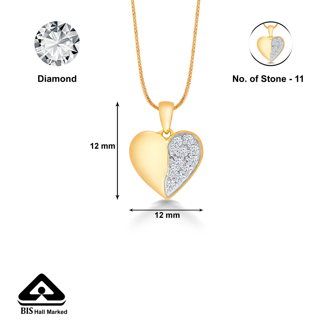Ormella Heart Hug Gold & Diamond Pendant - Image 4