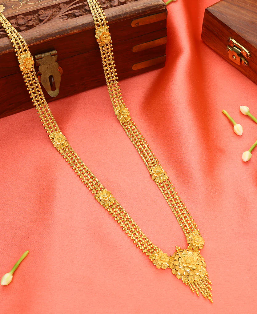 Ornamental Grace Yellow Gold Necklace For Women