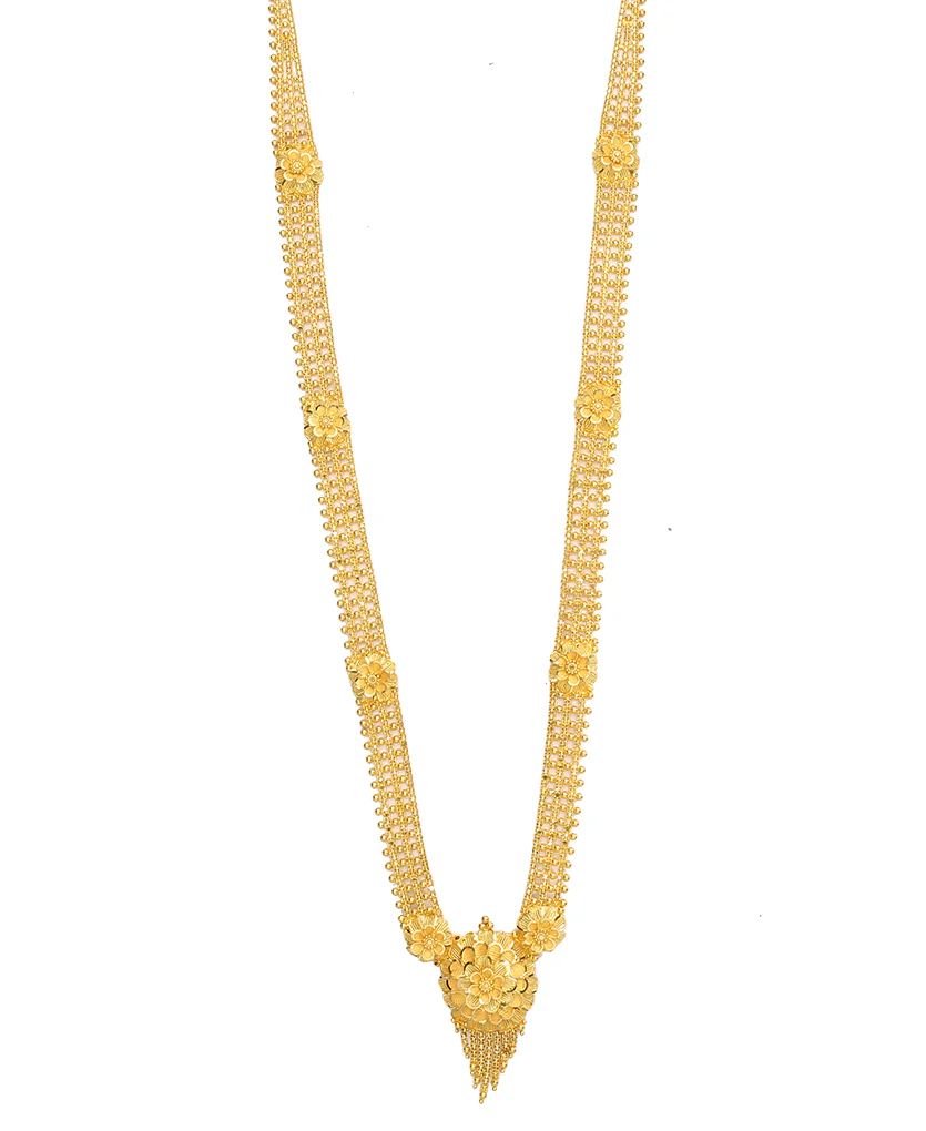 Ornamental Grace Yellow Gold Necklace For Women - Image 4