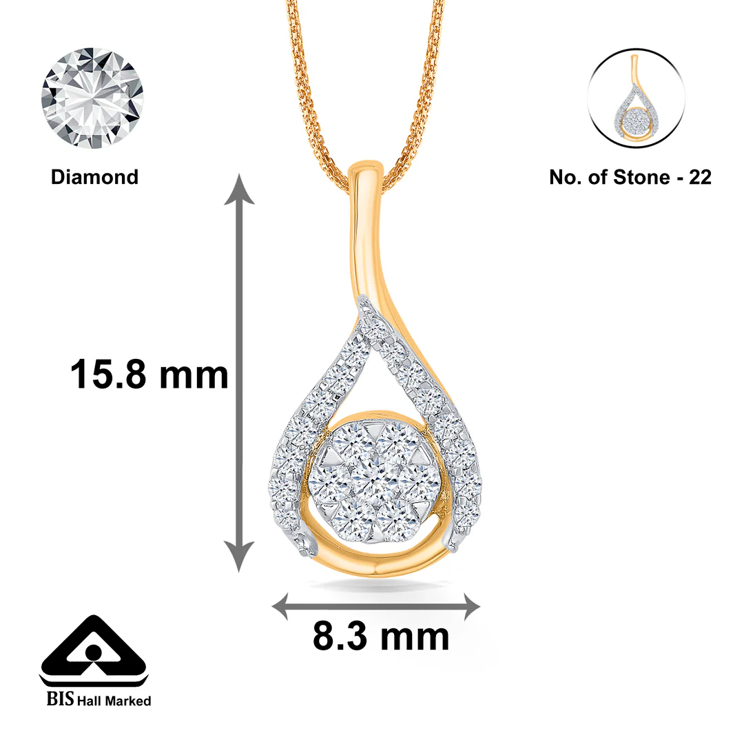 Ornaya Shine Gold & Diamond Modern Necklace - Image 4