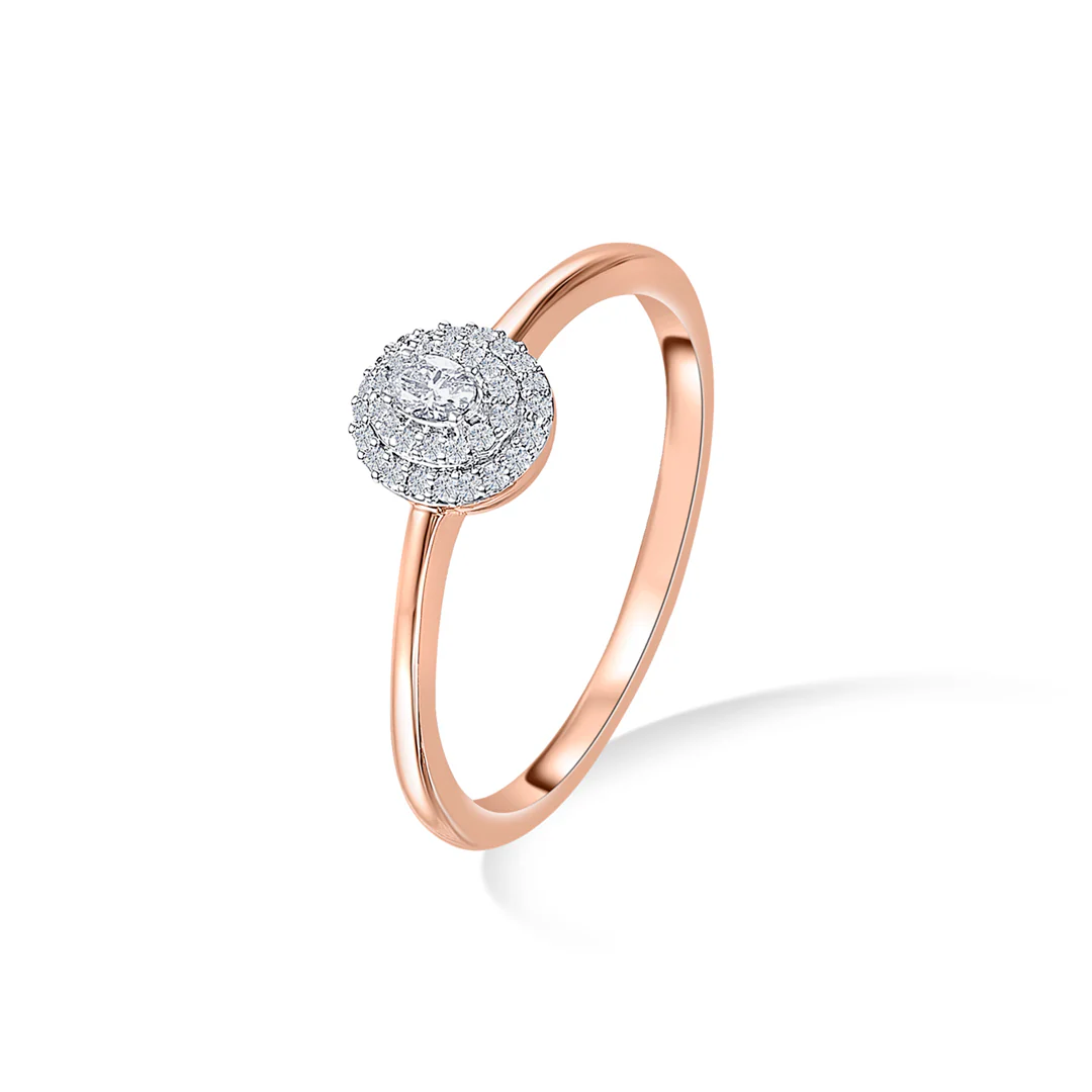 Oval Radiance Gold Ladies Ring For Women