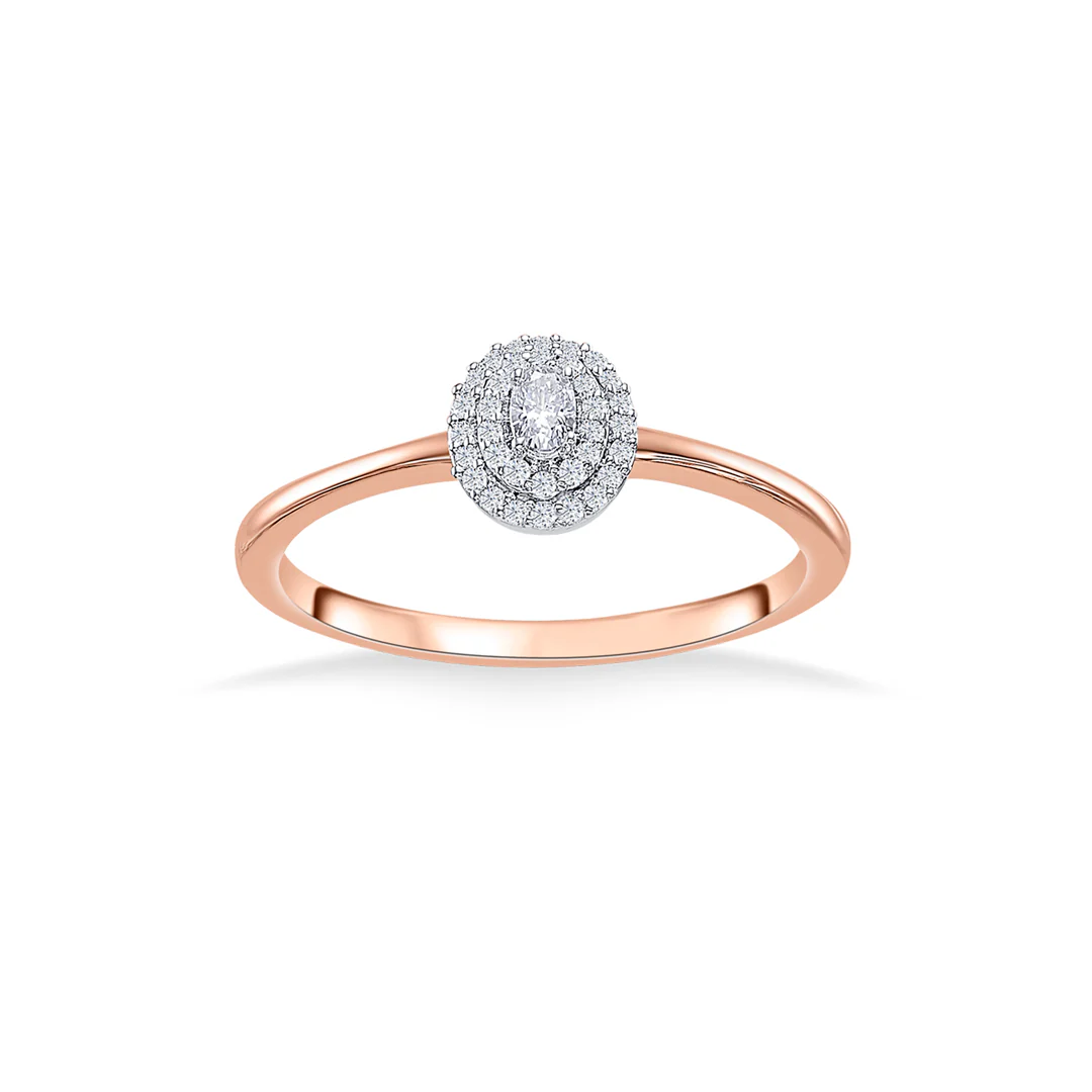 Oval Radiance Gold Ladies Ring For Women - Image 2