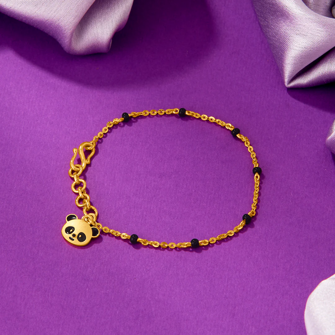 Panda Yellow Gold Kid's Bracelet