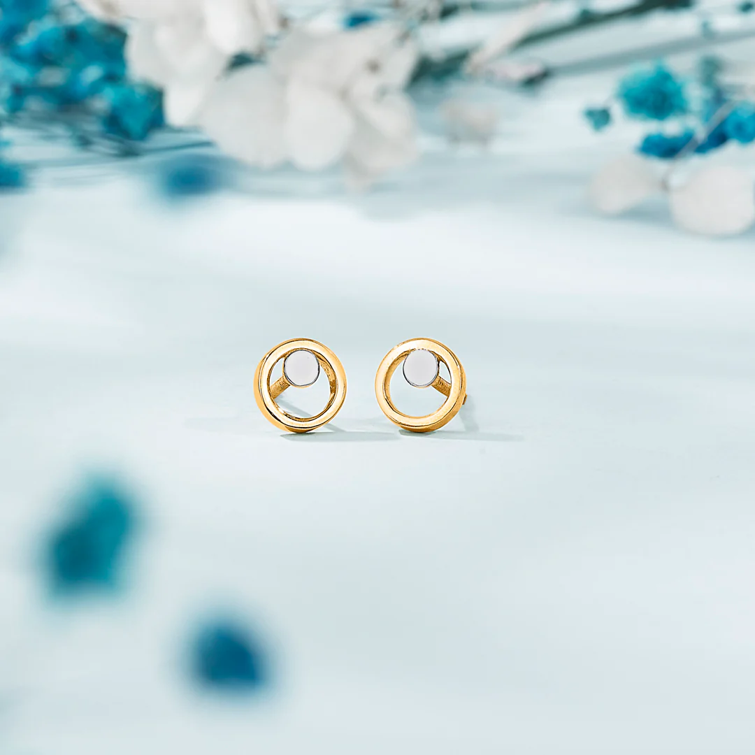 Pearl Sync Gold Stud Earring For Women