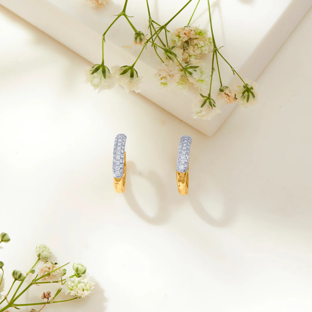 Periphery Gold & Diamond Hoops & Huggies Earring For Women