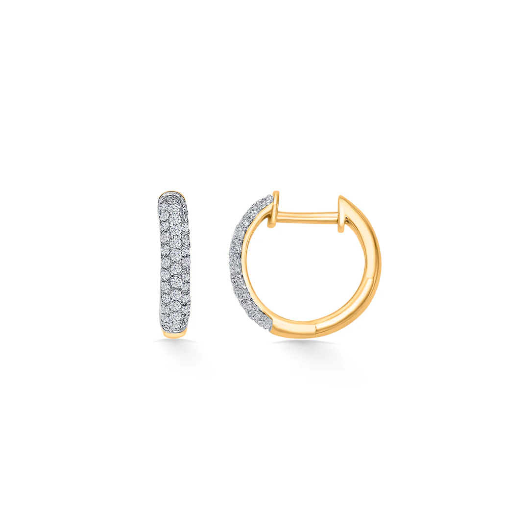 Periphery Gold & Diamond Hoops & Huggies Earring For Women - Image 3