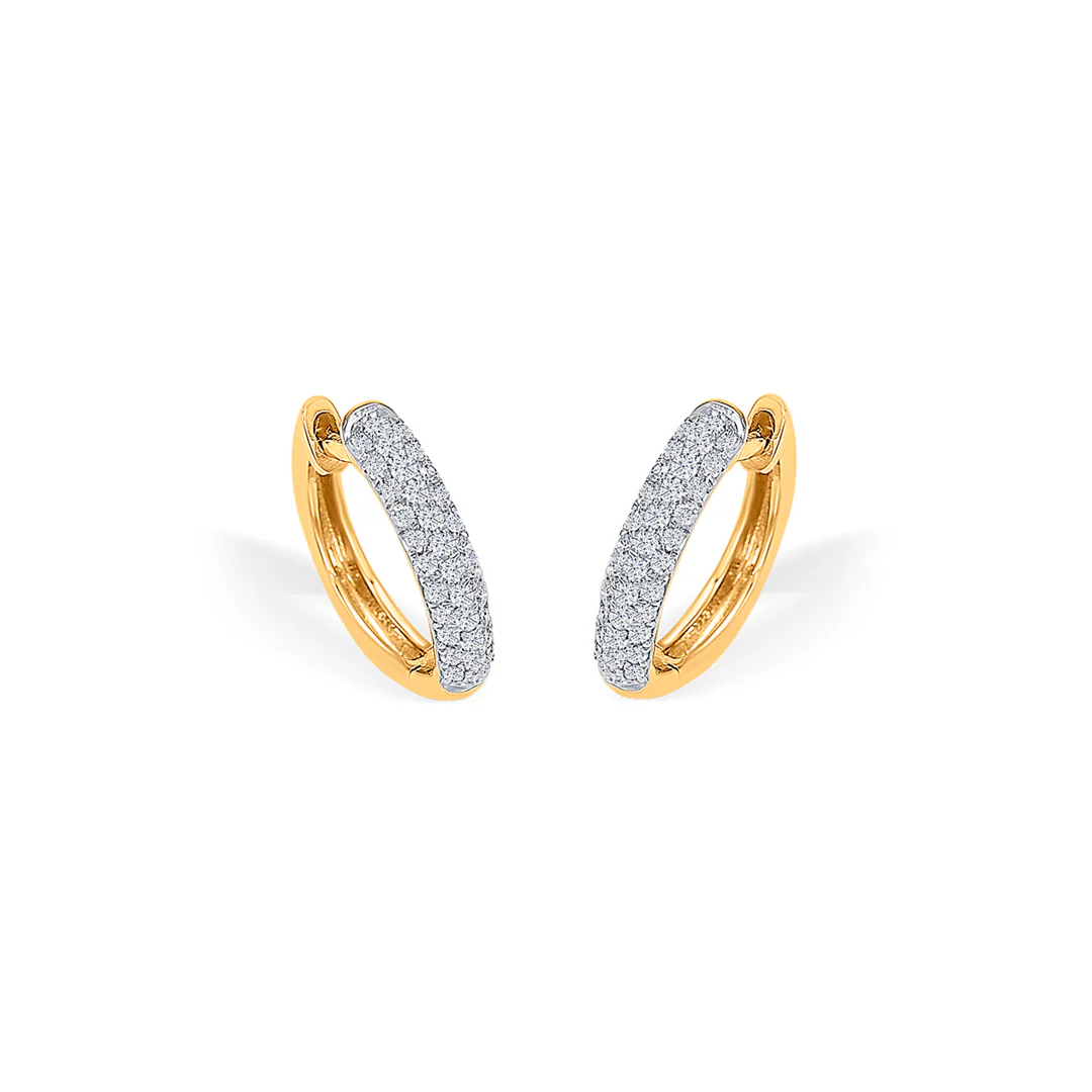 Periphery Gold & Diamond Hoops & Huggies Earring For Women - Image 4