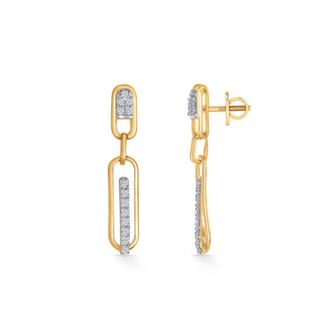 Perpetual Charm Gold Dangler Earring For Women - Image 3