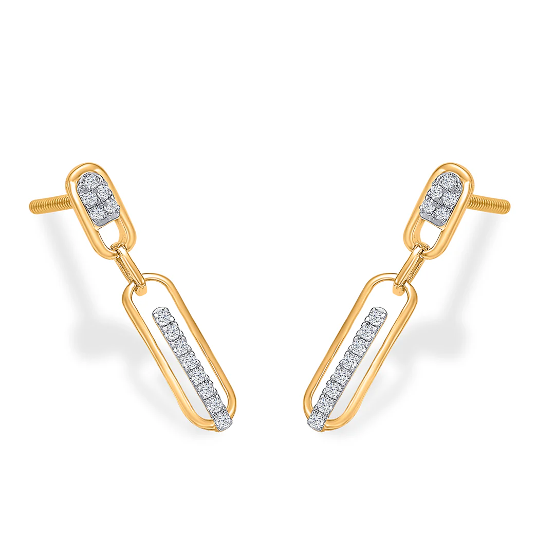 Perpetual Charm Gold Dangler Earring For Women - Image 4