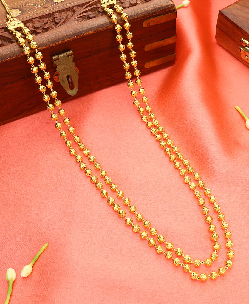 Peshwai Mohan Maal Yellow Gold Necklace For Women