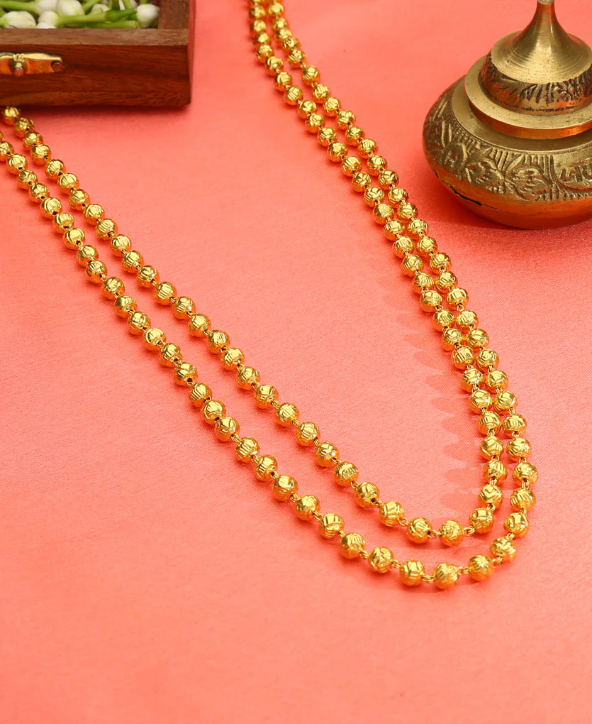 Peshwai Mohan Maal Yellow Gold Necklace For Women - Image 2