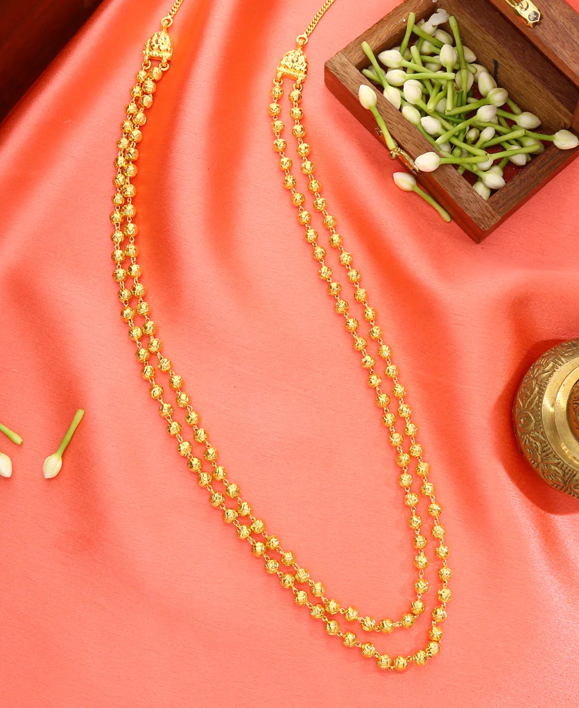 Peshwai Mohan Maal Yellow Gold Necklace For Women - Image 3