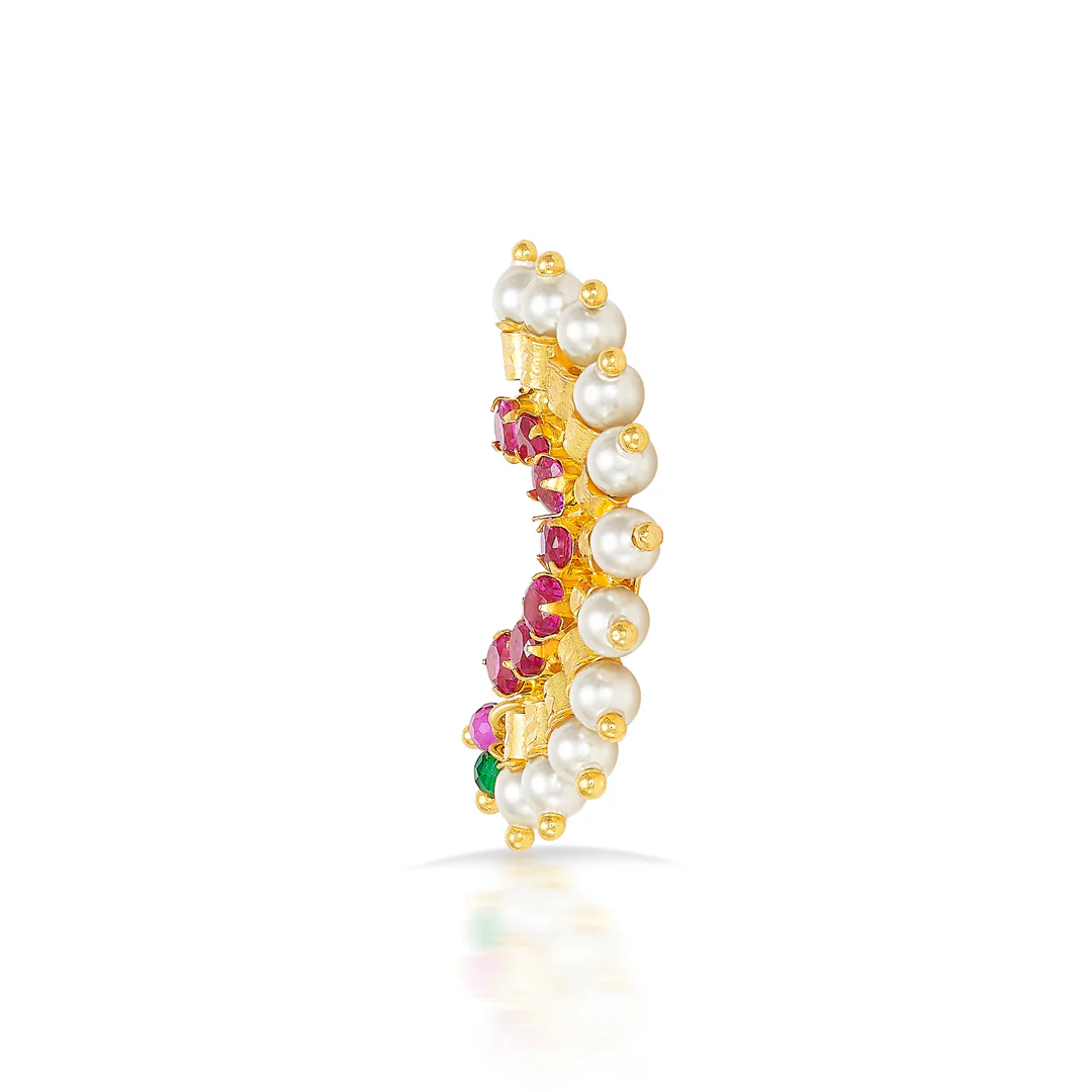 Peshwai Pearl Gold Nath - Image 2