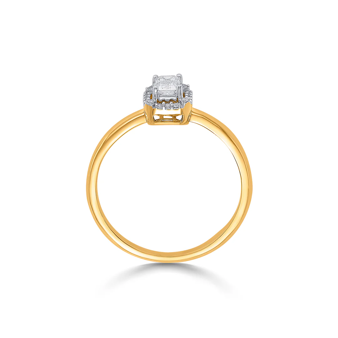 Pixel Glow Gold Ladies Ring For Women - Image 3